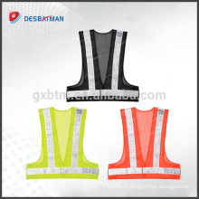 Gilets de sécurité colorés de visibilité élevée avec la bande réfléchissante EN471 / bandes de signalisation élevées d&#39;engrenage réfléchissantes extérieures de vitesse de veste